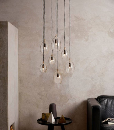 Unika Small Brass Glass Pendant