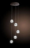 Sphere Chrome 5000K LED 5 Light Pendant
