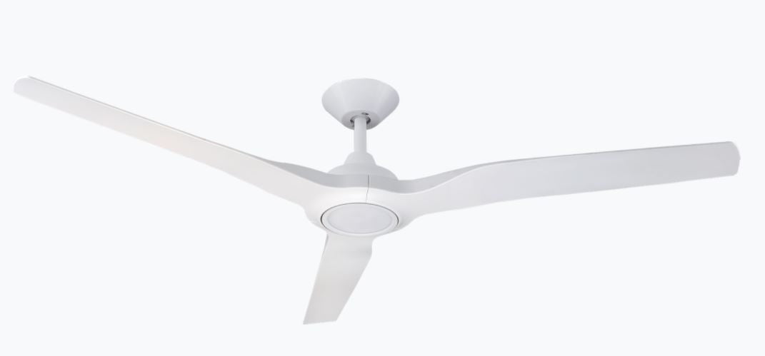 Radical 2 White 60" with Light Ceiling Fan