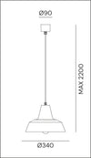 Officina 34 Iron pendant