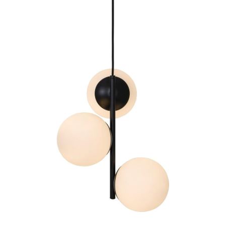 Lilly Black Opal White Glass Pendant